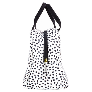 Lunch Tote, Black Dots