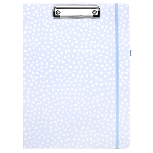 Clipboard Folio, Light Blue Dots