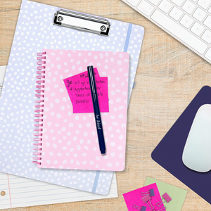 Clipboard Folio, Light Blue Dots