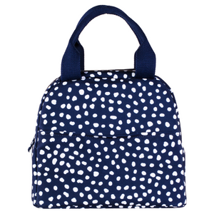Lunch Tote, Navy Dot