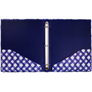 Three Ring Binder, Blue Watercolor
