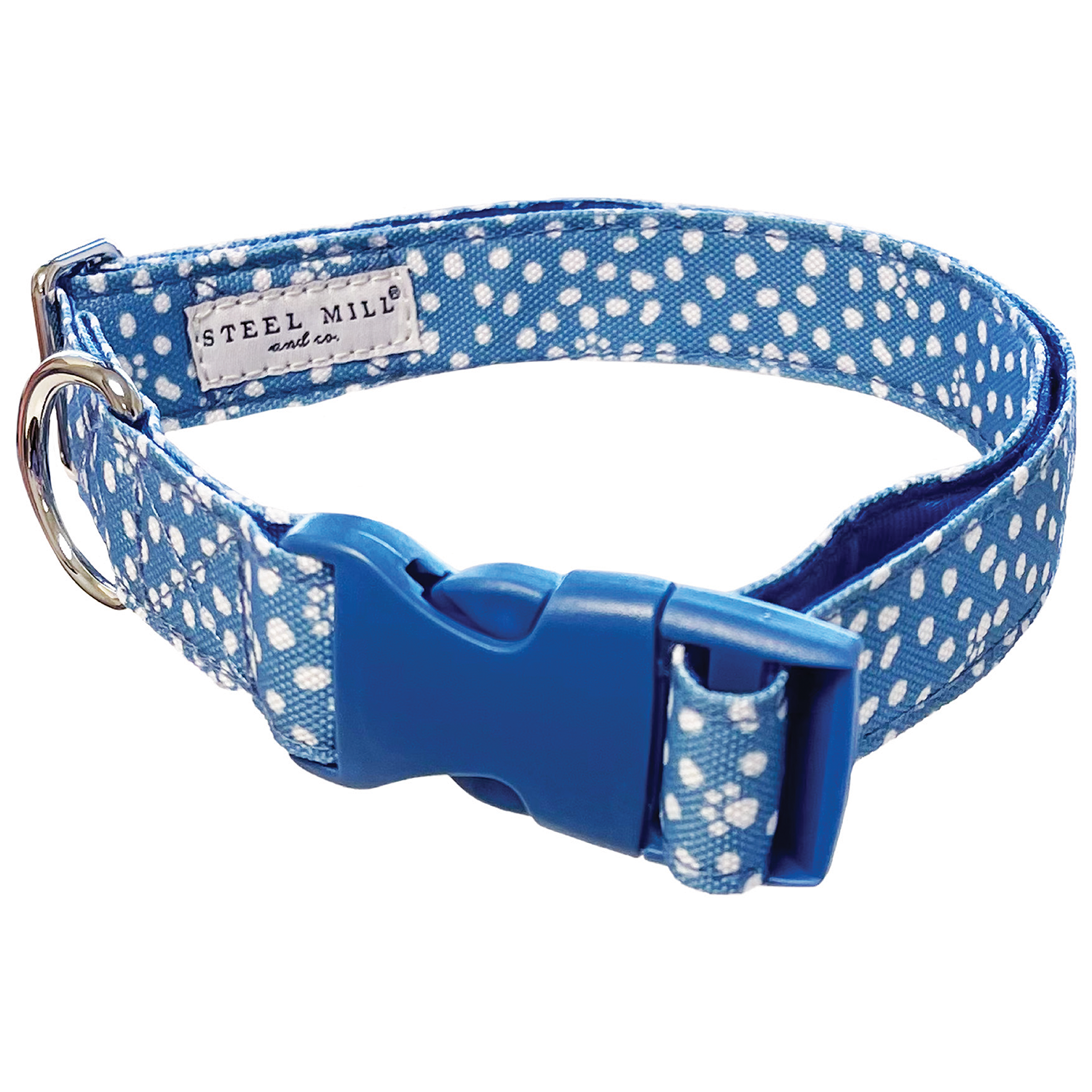 Large Dog Collar, Dog Paws and Dots