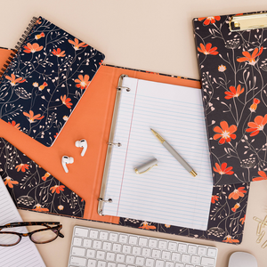 Three Ring Binder, Floral Vines
