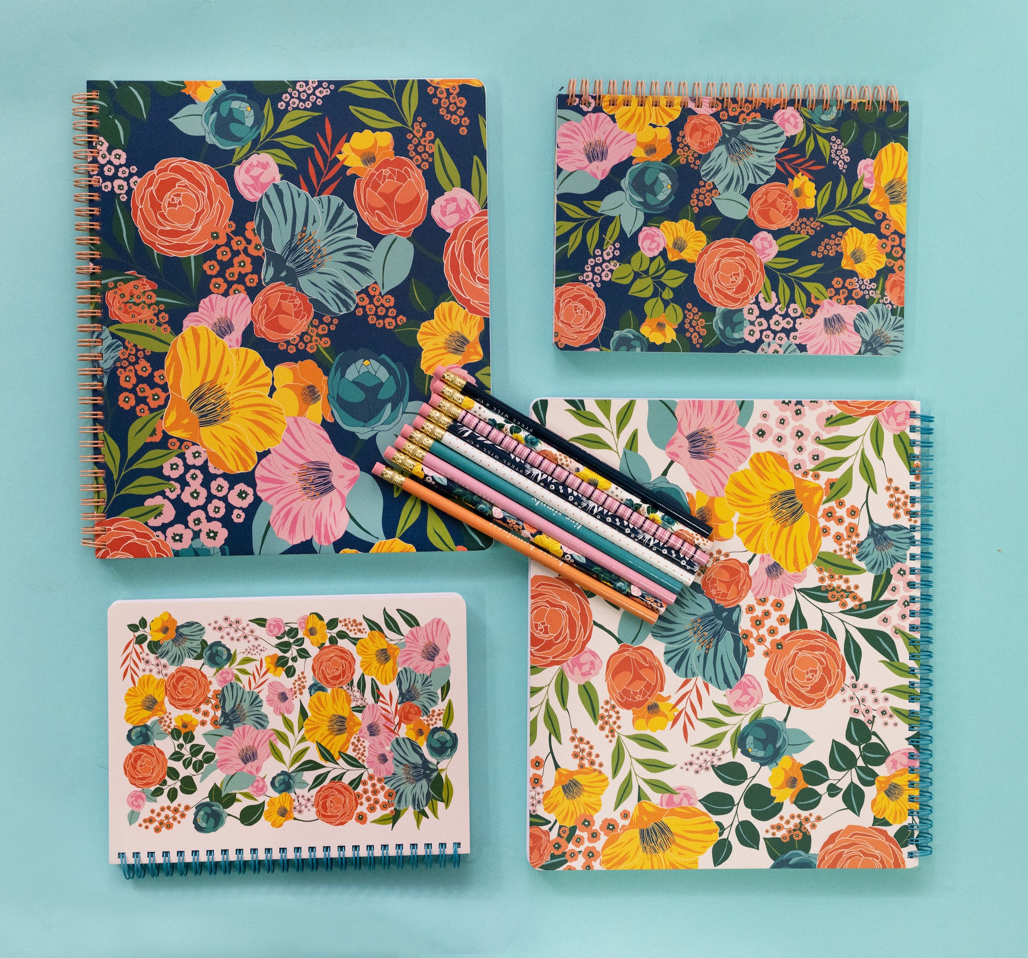 Large Notebook, Garden Blooms Cream