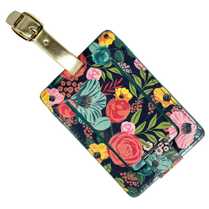 Luggage Tag, Garden Blooms Navy