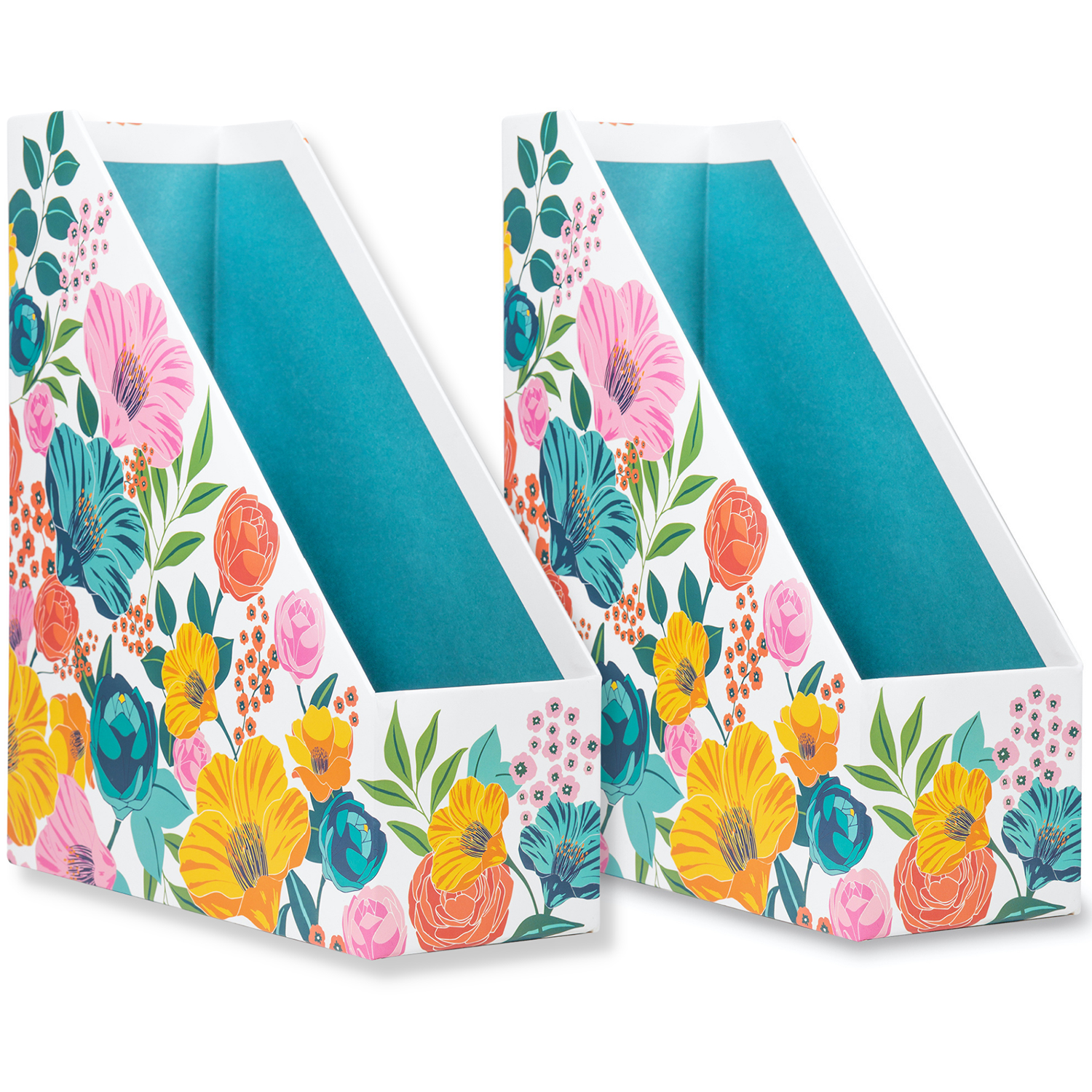 Magazine Holder Set, Garden Blooms Cream
