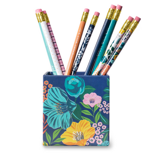 Pencil Set, Garden Blooms Navy