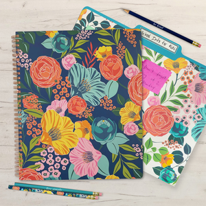 Pencil Set, Garden Blooms Navy
