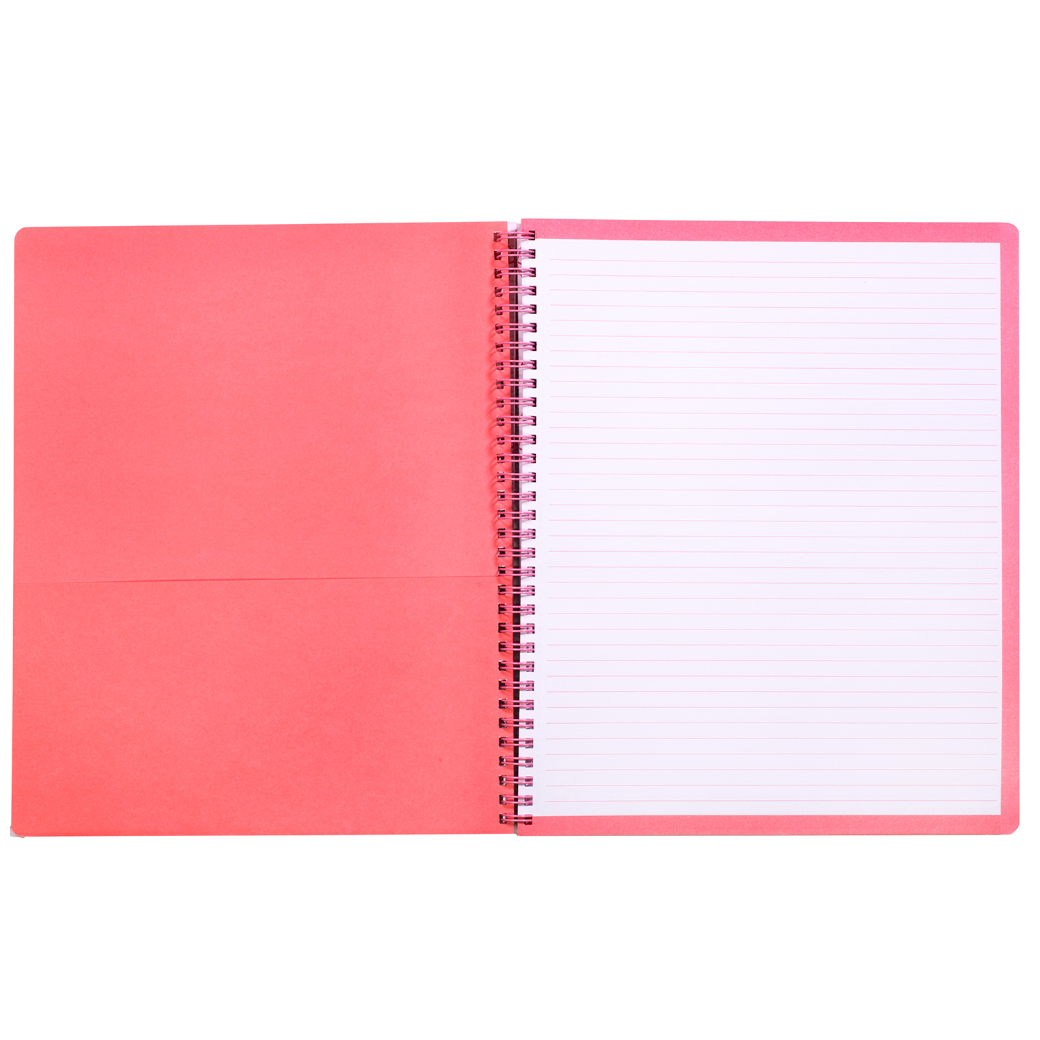 large spiral notebook with colorful spring floral hardcover, metal spiral and 160 lined pages for school or office supplies