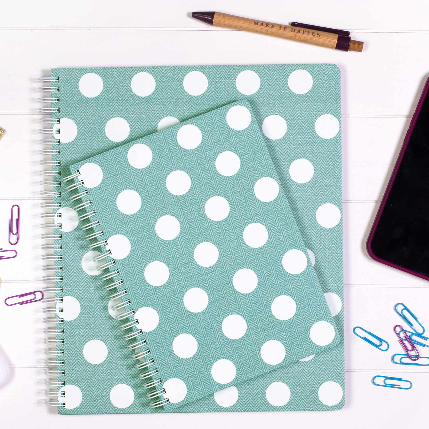 Mini Notebook, Textured Large Dots