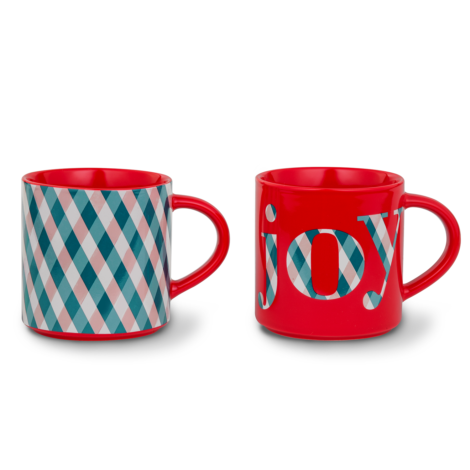 Stacking Holiday Mugs, Joy
