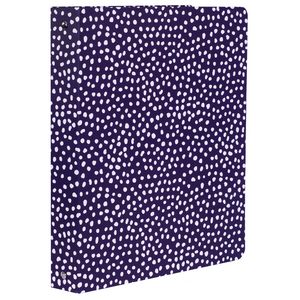 Three Ring Binder, Navy Dots