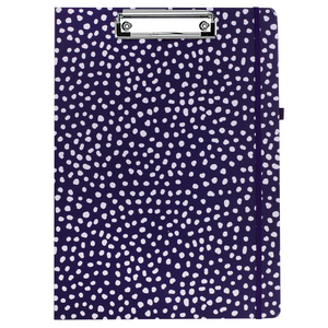 Clipboard Folio, Navy Dots
