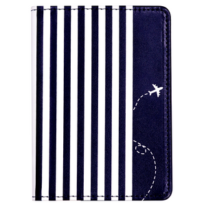 Passport Cover, Navy Stripe