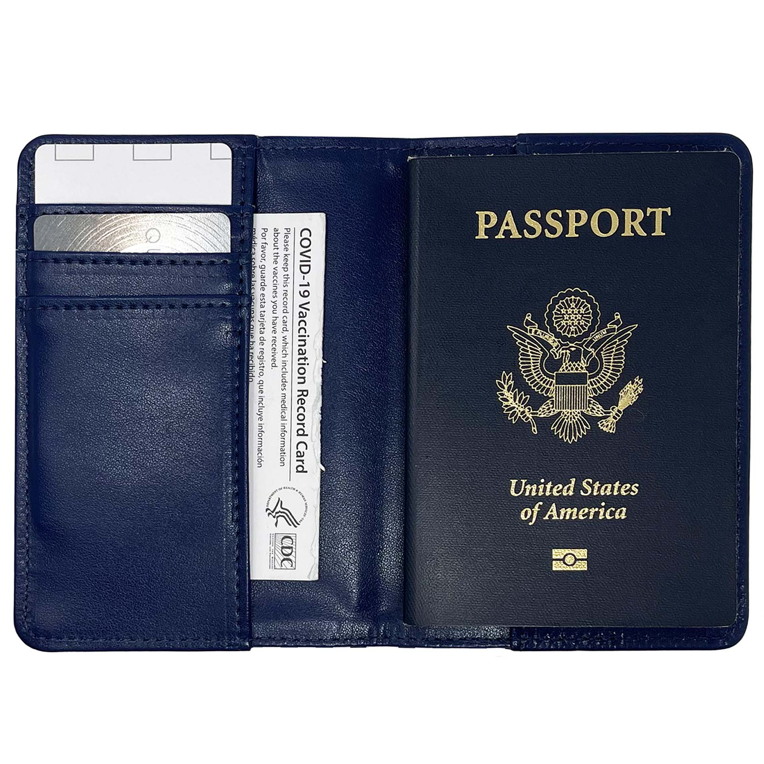 Passport Cover, Navy Stripe