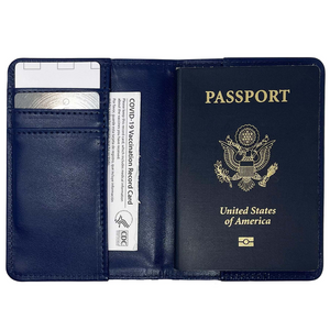 Passport Cover, Navy Stripe
