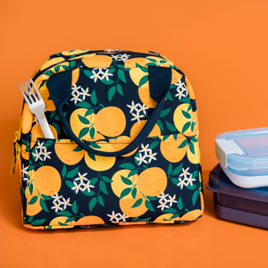 Small Lunch Tote, Orange Blossom