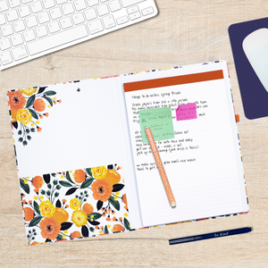Clipboard Folio, Orange Floral