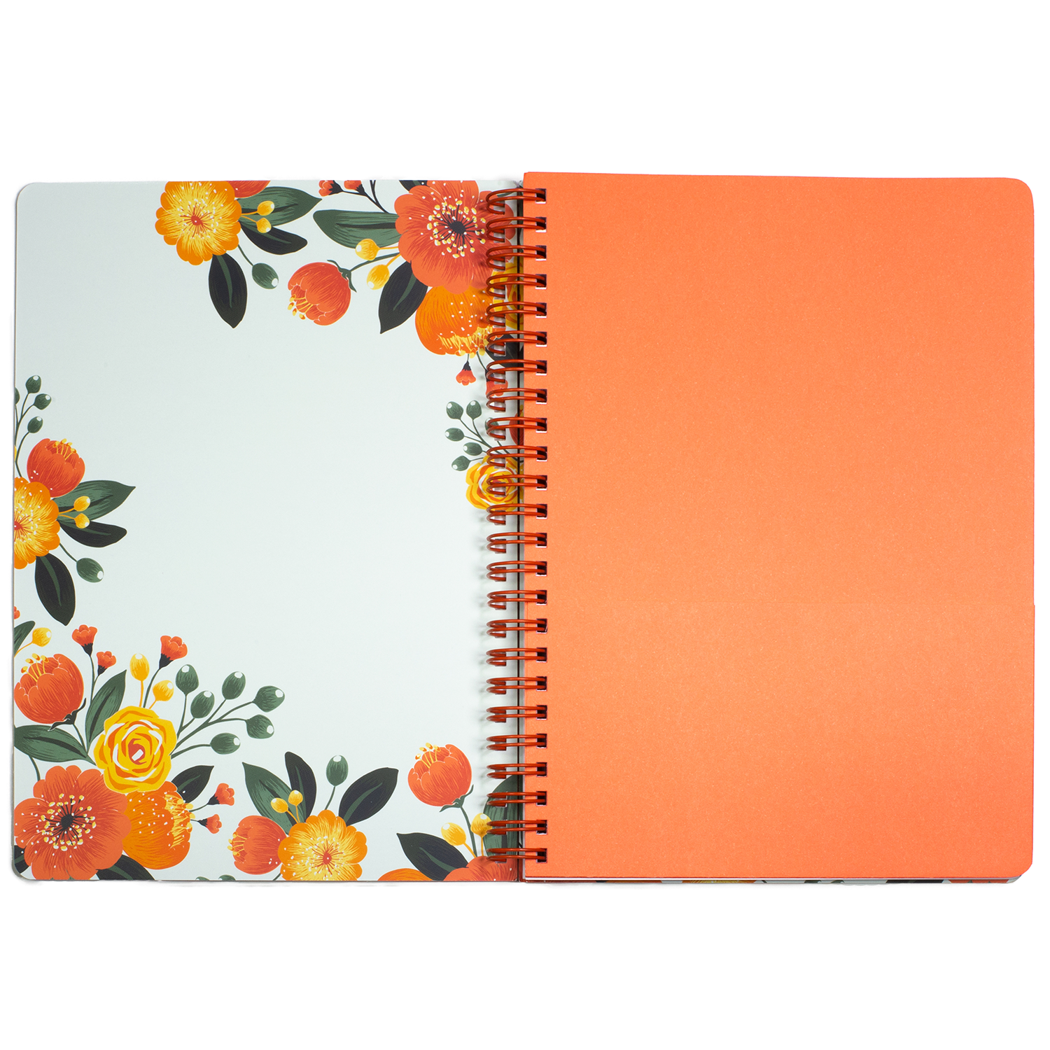 Mini Notebook, Orange Floral