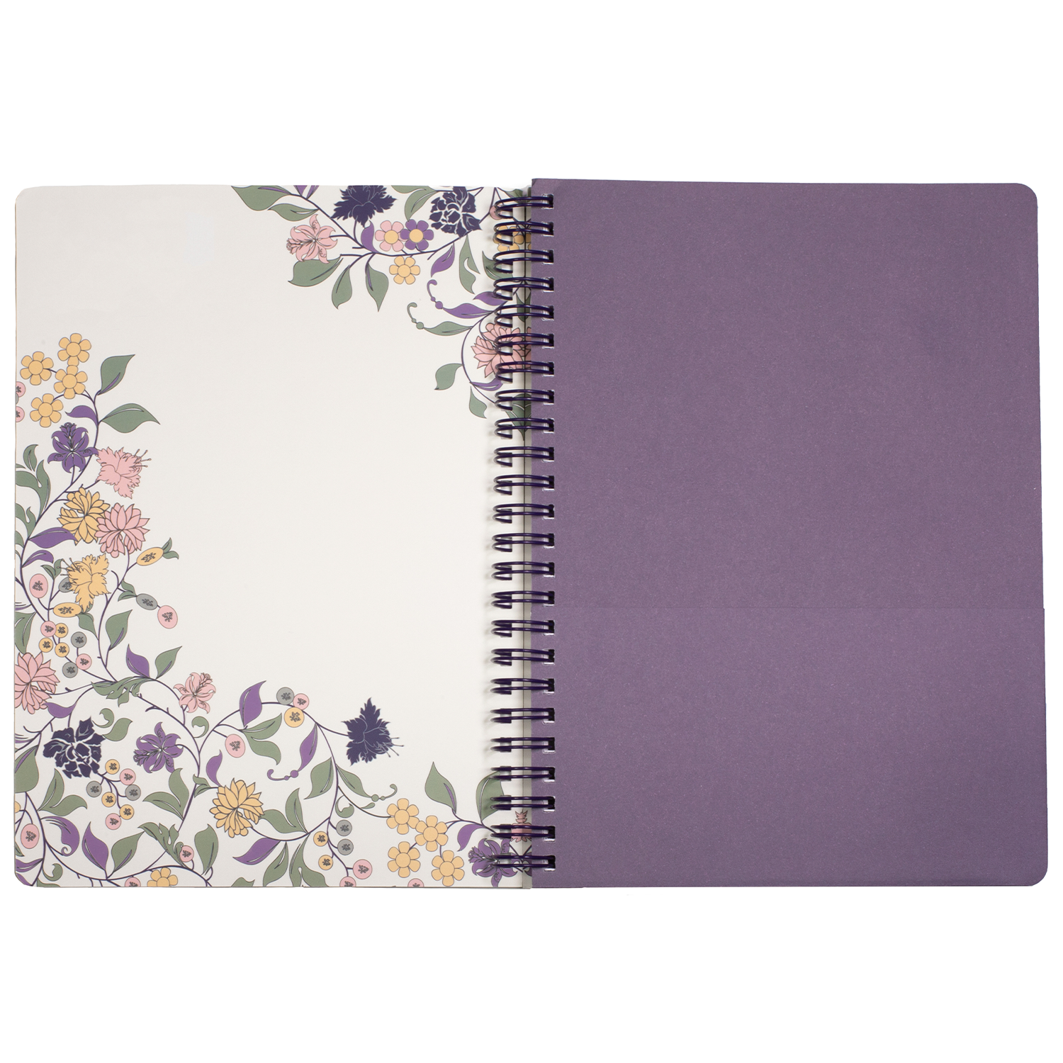 Mini Notebook, Purple Vine Ditsy