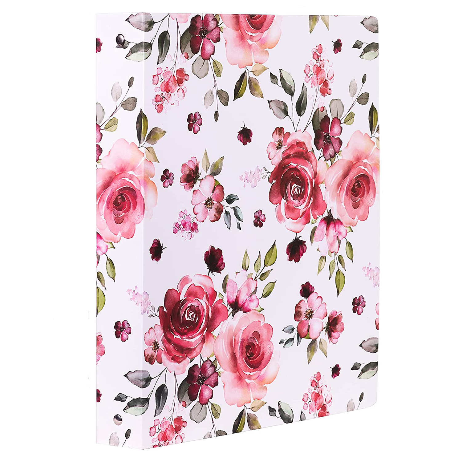 Three Ring Binder, Rose Floral