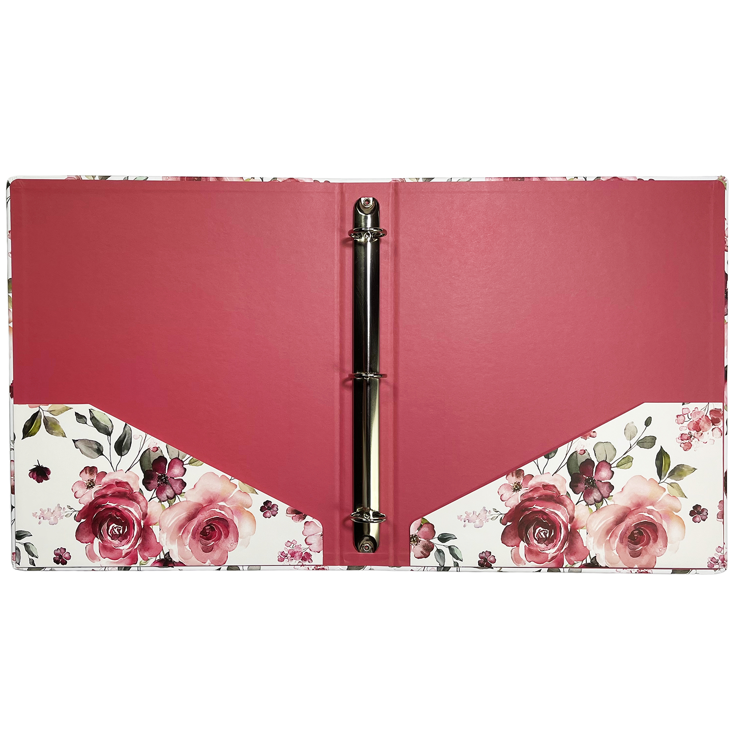 Three Ring Binder, Rose Floral