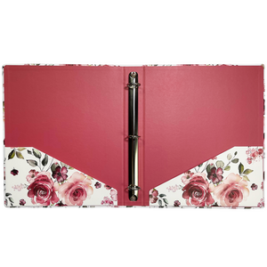 Three Ring Binder, Rose Floral