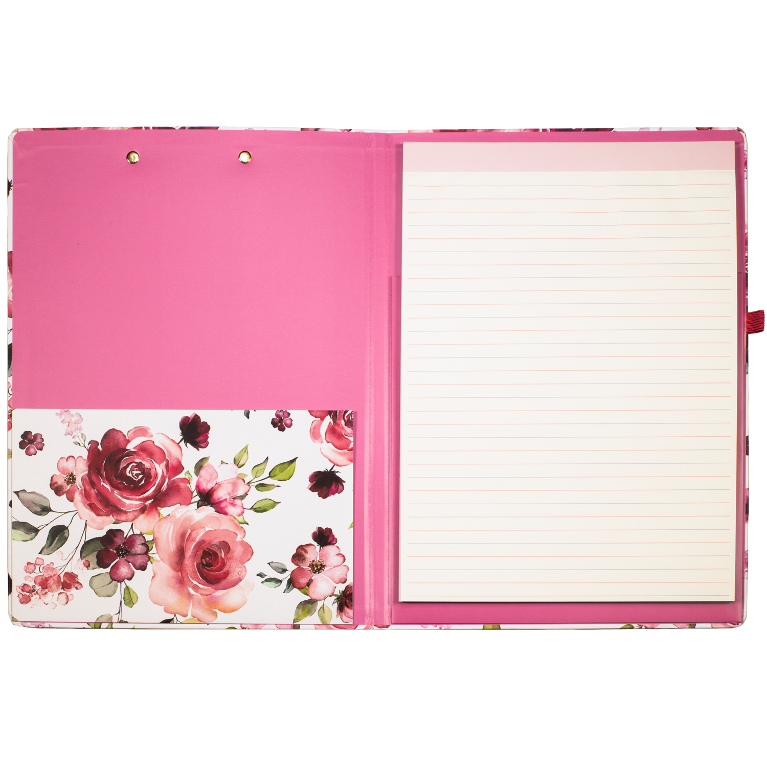 Clipboard Folio, Rose Floral