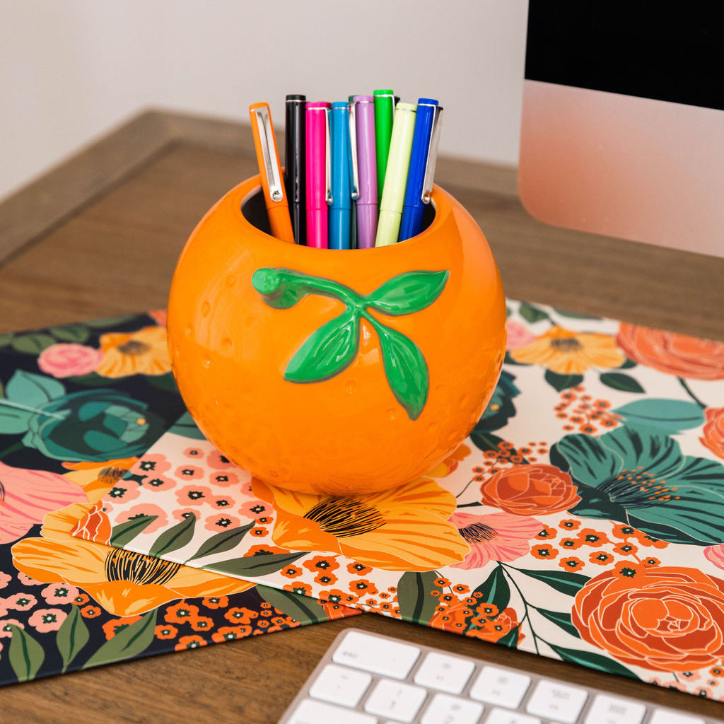 Ceramic Vase, Orange