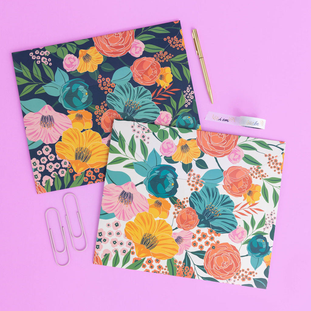 Pocket Folder Set of 2, Garden Blooms