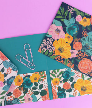 Pocket Folder Set of 2, Garden Blooms