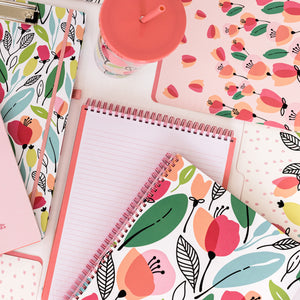 Top Spiral Notebook, Pink Poppy