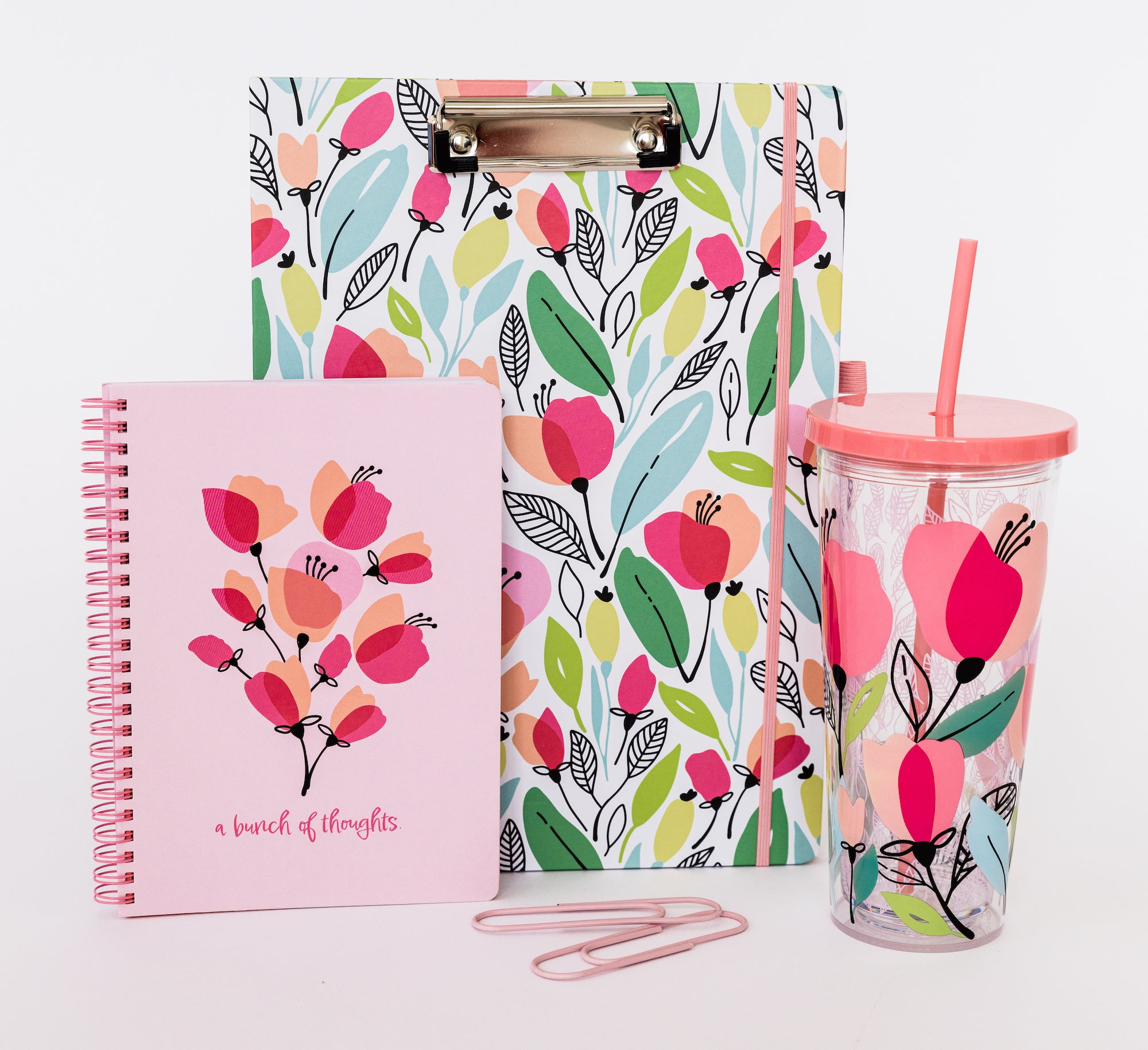 Clipboard Folio, Pink Poppy