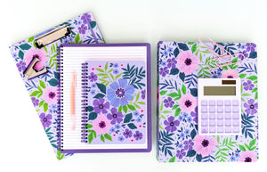 Three Ring Binder, Lilac Floral