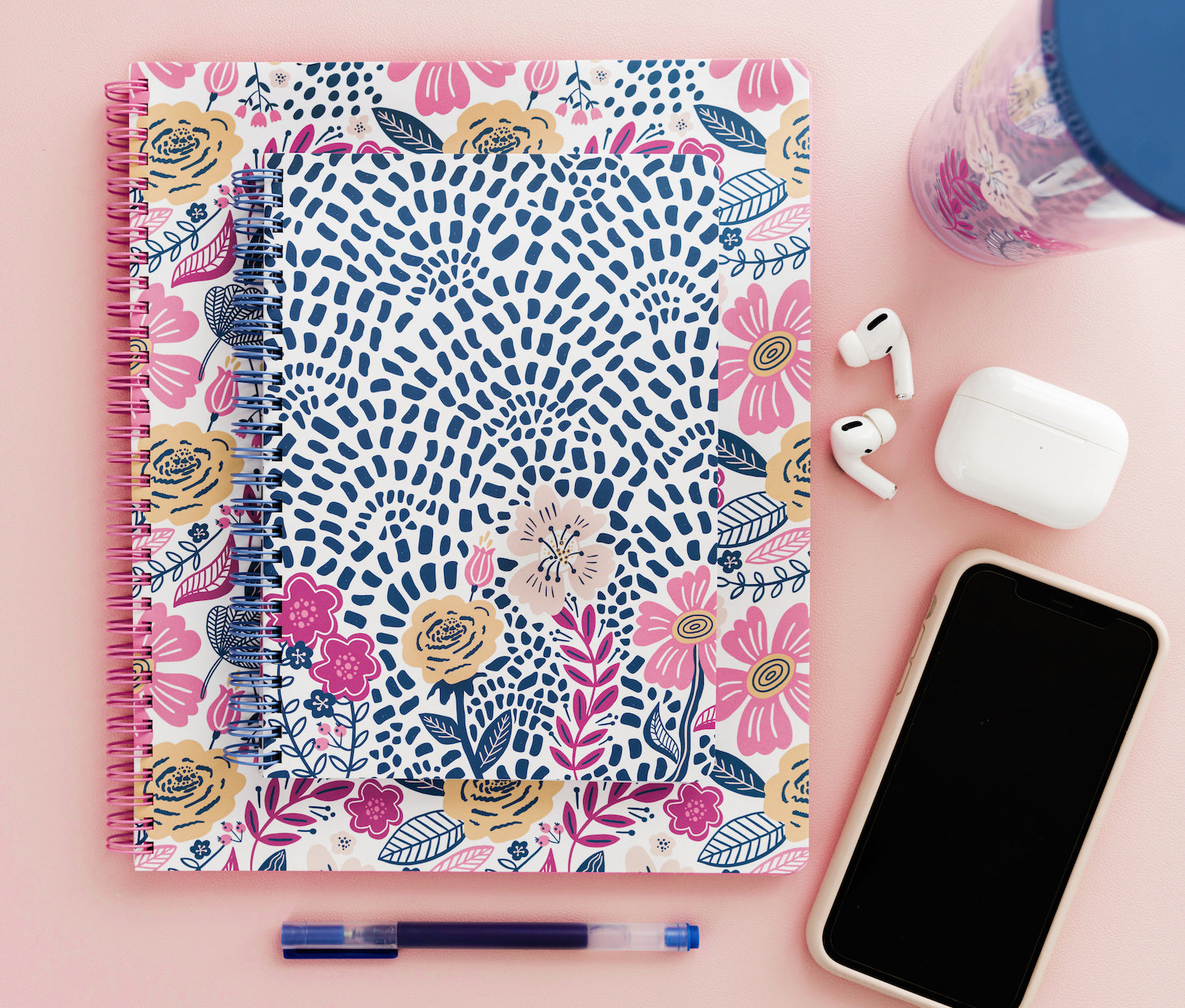 Large Notebook, Mosaic Floral