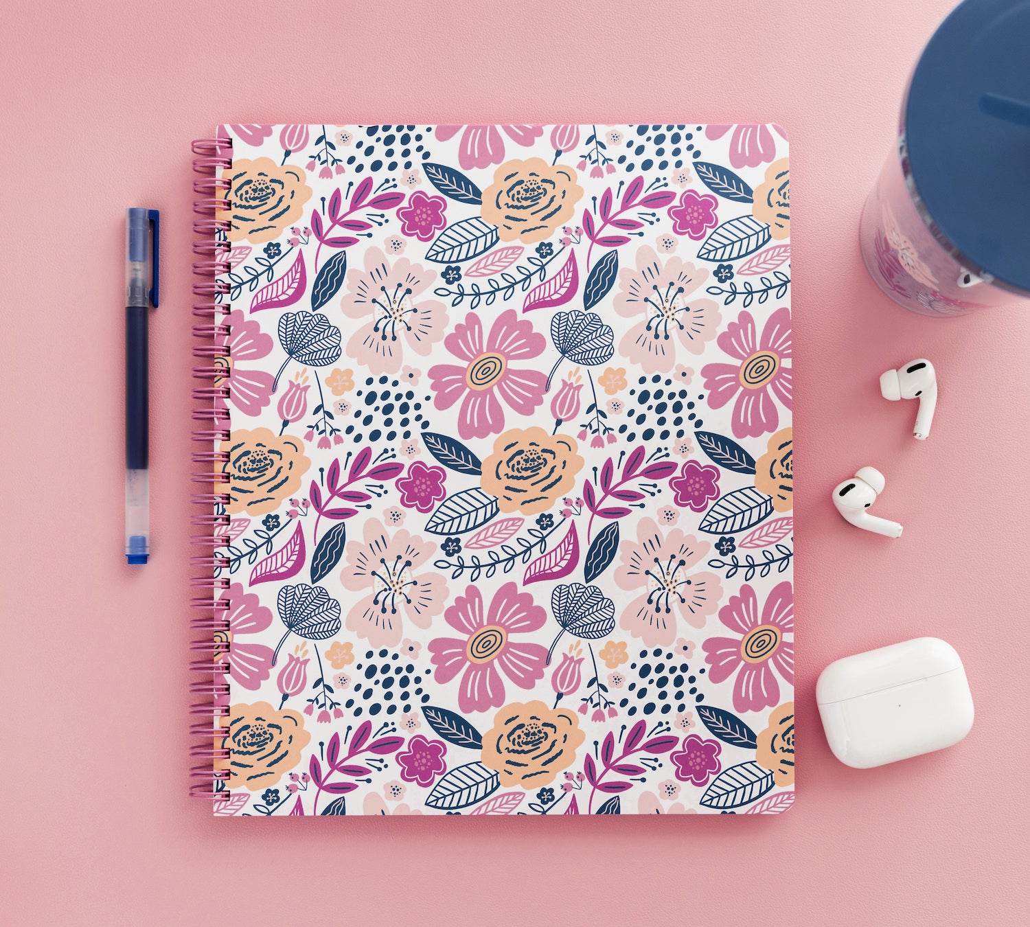 Large Notebook, Mosaic Floral