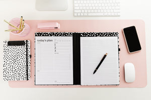 Double Notepad Clipboard Folio, Black Dots