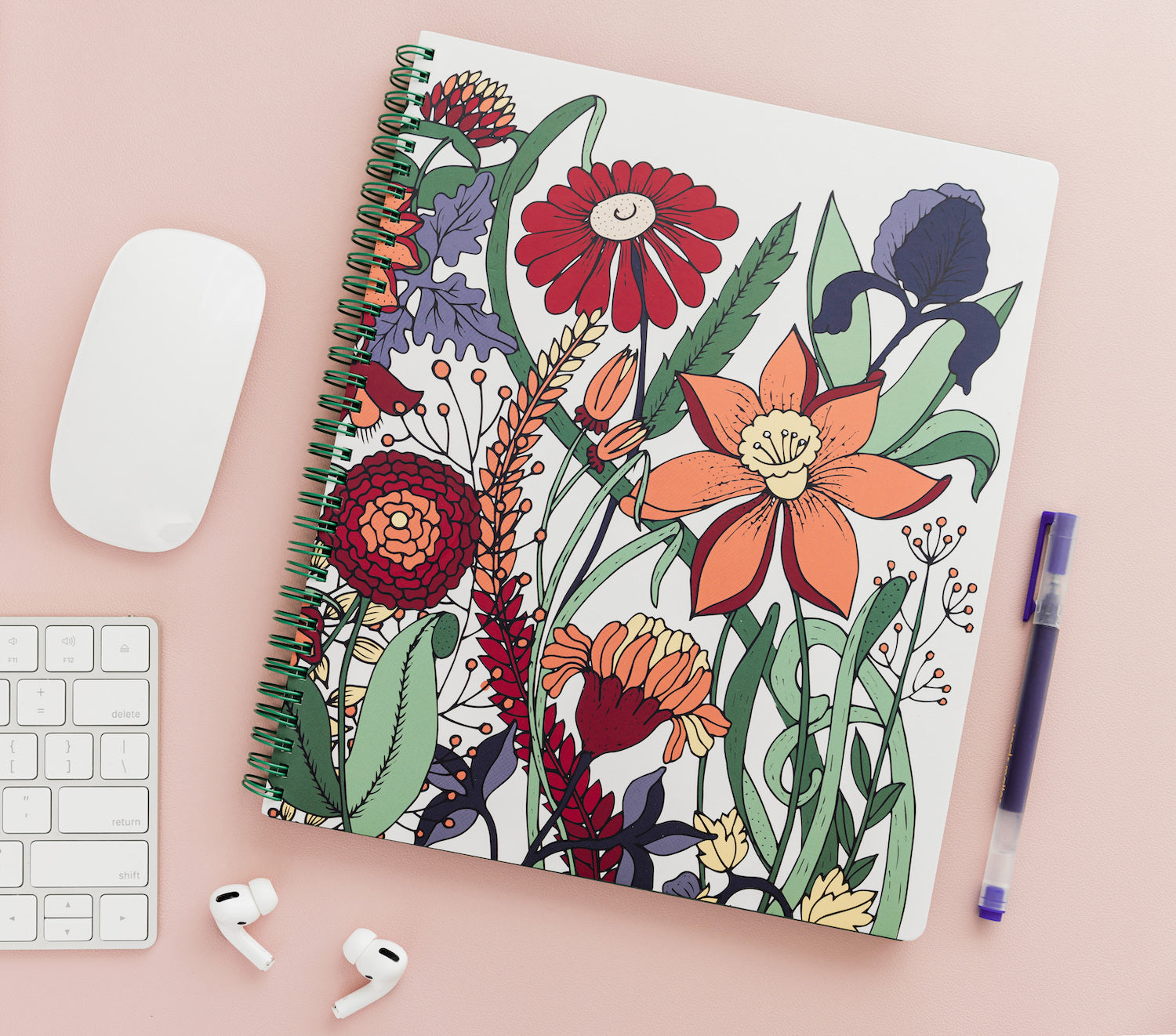 Large Notebook, Garden Floral