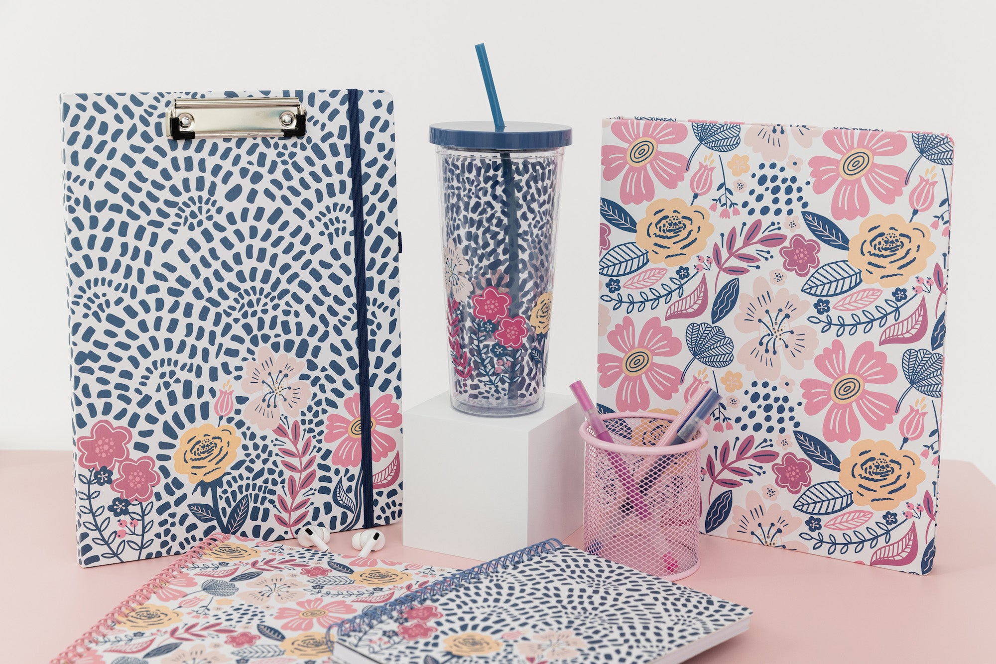 Three Ring Binder, Mosaic Floral