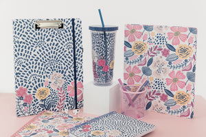 Three Ring Binder, Mosaic Floral