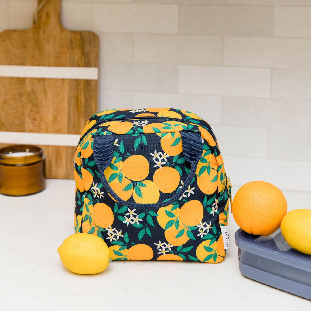Small Lunch Tote, Orange Blossom