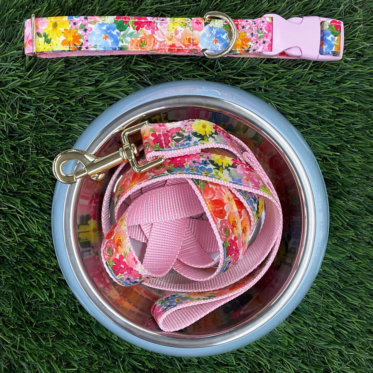 Large Dog Collar, Summer Garden