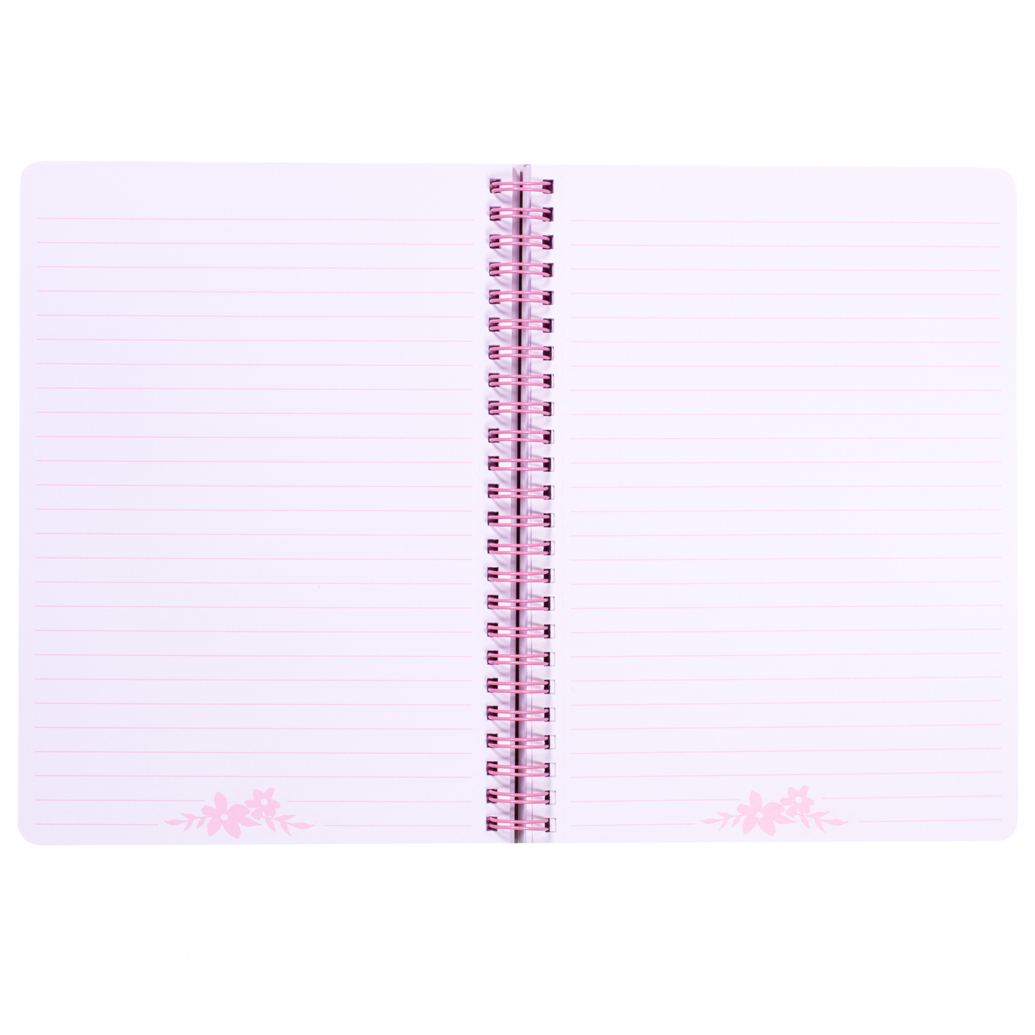 mini spiral notebook with colorful floral hardcover, metal spiral, 160 lined pages for school or office supplies