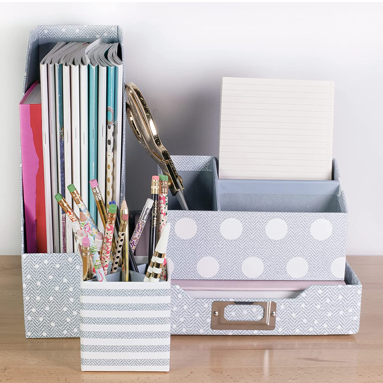 Desk Accessory Set, Textured Large Dot