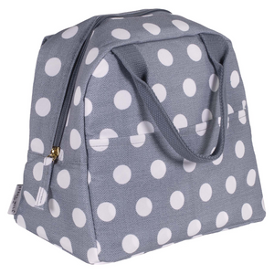 Small Lunch Tote, Textured Large Dots