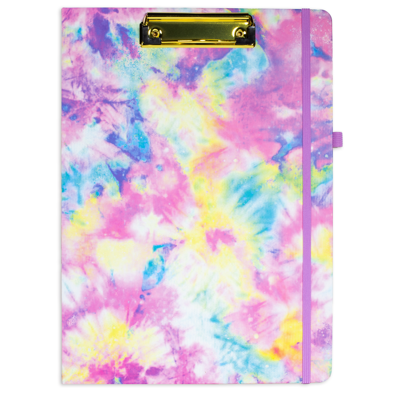 cute clipboard folio with colorful tie dye hardcover and lined notepad for professional use 