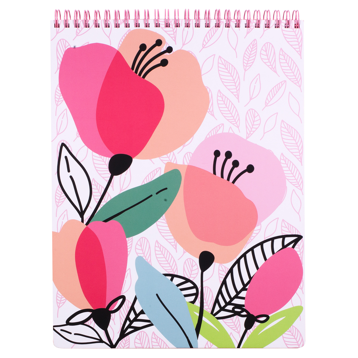 Top Spiral Notebook, Pink Poppy