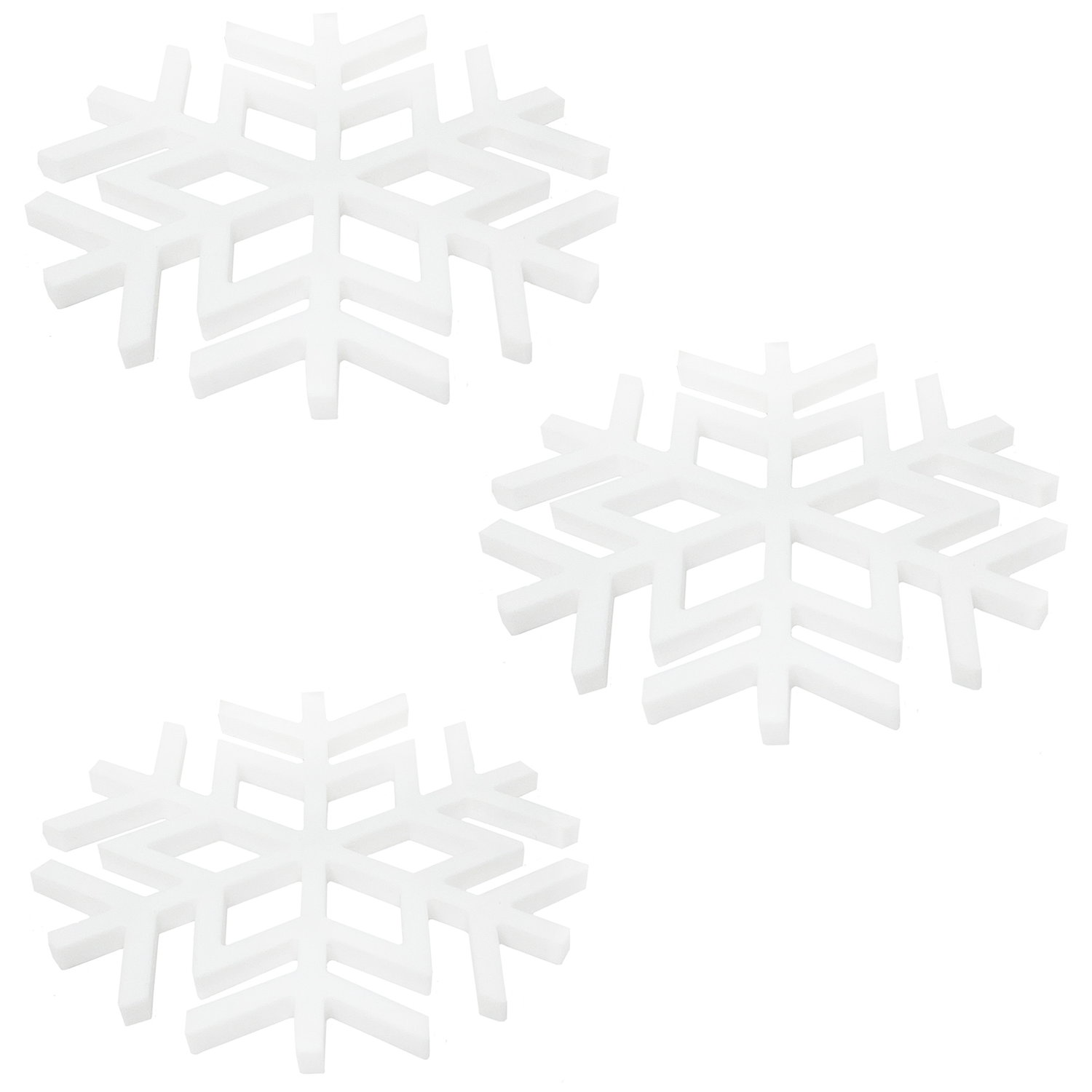 Silicone Trivet, Snowflakes (set of 3)