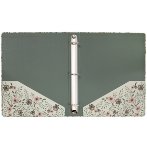 Three Ring Binder, Woodland Floral