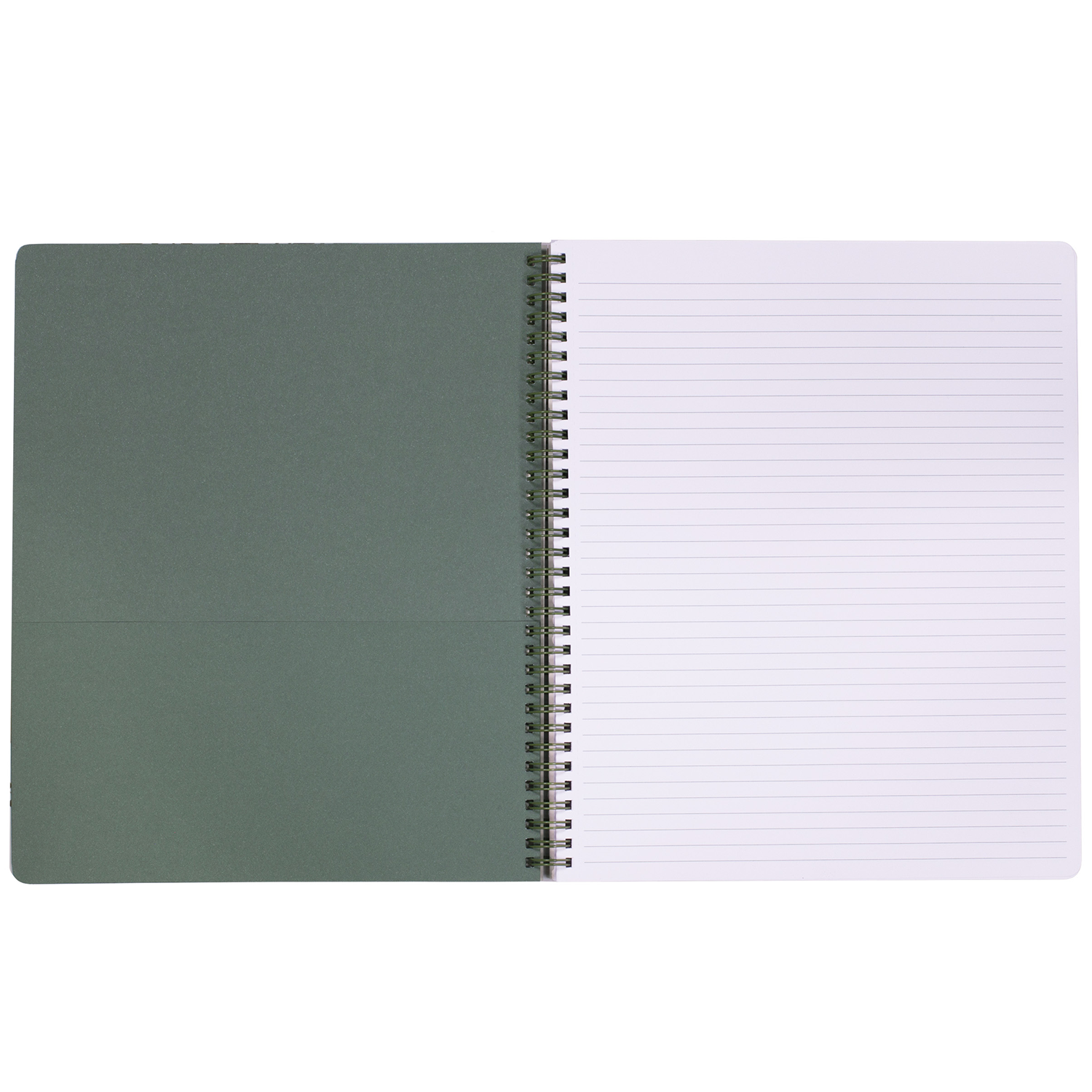 large spiral notebook with earth tone wildflower hardcover, metal spiral and 160 lined pages for school or office supplies